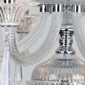 8 Light Clear Candle Style Crystal Chandelier