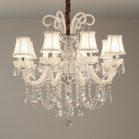 8 Light Clear Candle Style Crystal Chandelier