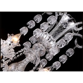 6 Light Clear Candle Style Crystal Chandelier