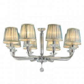 8 Light Silver Candle Style Crystal Chandelier