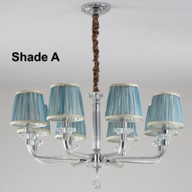 8 Light Silver Candle Style Crystal Chandelier