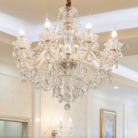 8 Light Clear Candle Style Crystal Chandelier