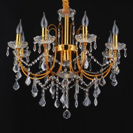 9 Light (8+1) 2 Tiers American Gold Retro Chandelier