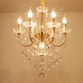 7 Light (6+1) 2 Tiers American Gold Retro Chandelier