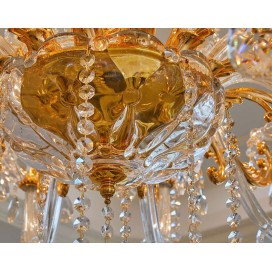 8 Light Zinc Alloy Gold Chandelier