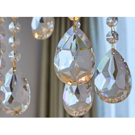 8 Light Zinc Alloy Gold Chandelier