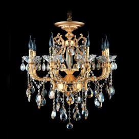 8 Light Zinc Alloy Gold Chandelier