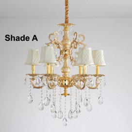 10 Light Zinc Alloy Gold Chandelier