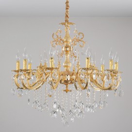 10 Light Zinc Alloy Gold Chandelier