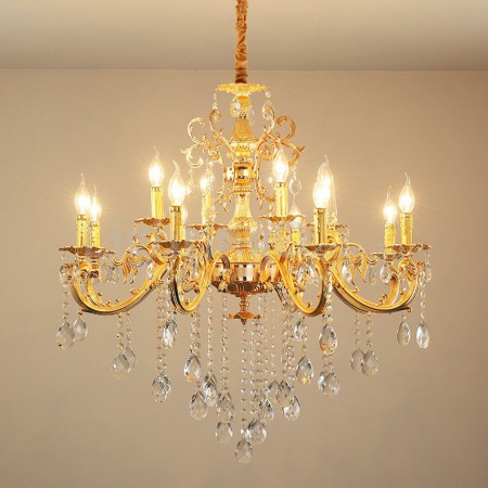 White gold store chandelier