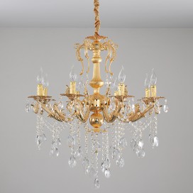 8 Light Zinc Alloy Gold Luxurious Chandelier