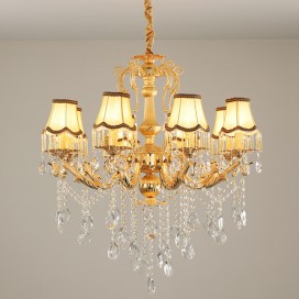 8 Light Zinc Alloy Gold Luxurious Chandelier