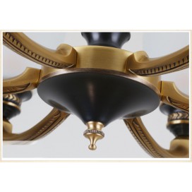 5 Light American Brass Retro Modern Chandelier