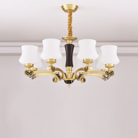 8 Light Brass American Modern Luxurious Chandelier