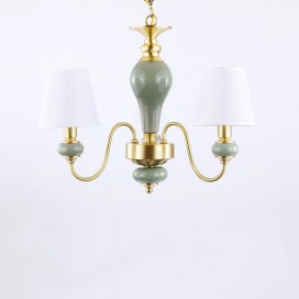 3 Light American Brass Modern Chandelier