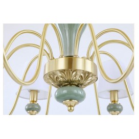 3 Light American Brass Modern Chandelier