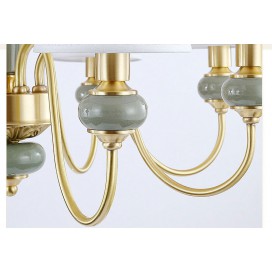 3 Light American Brass Modern Chandelier