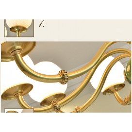 12 Light (8+4) 2 Tiers Modern Brass Chandelier