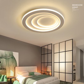 Round Modern Contemporary Stainless Steel Flush Mount Ceiling Light