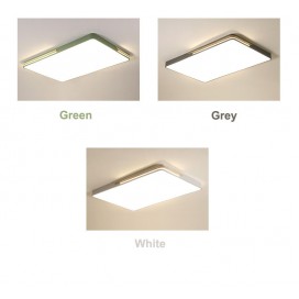 Modern Contemporary Rectangle Stainless Steel Flush Mount Ceiling Light