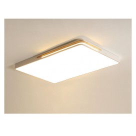 Modern Contemporary Rectangle Stainless Steel Flush Mount Ceiling Light