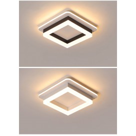 Modern Contemporary Square Stainless Steel Flush Mount Ceiling Light