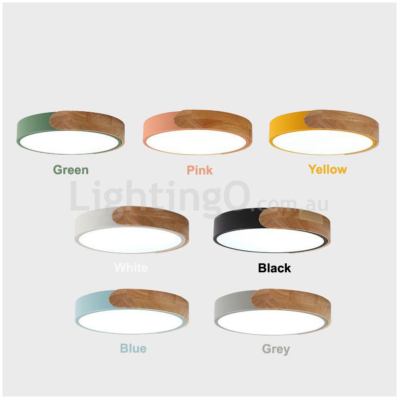 Macaron circle flush ceiling outlet light