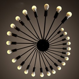 Black 20 Light Retro Vintage Modern/ Contemporary Chandelier