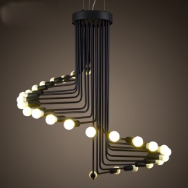 Black 20 Light Retro Vintage Modern/ Contemporary Chandelier