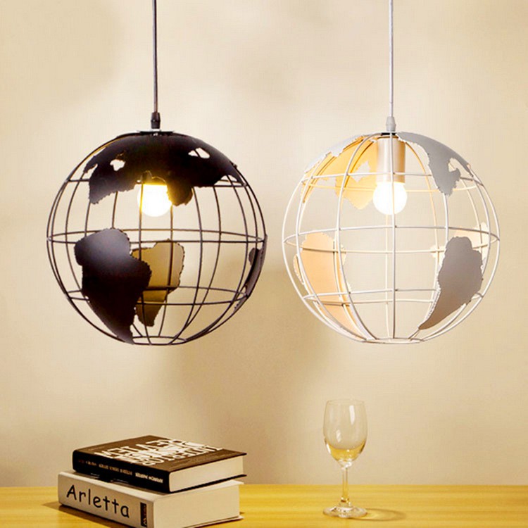 retro globe pendant light