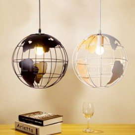 Country Vintage Globe Metal Pendant Light