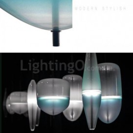 Modern/ Contemporary Gradient Color Pendant Light with Glass Shade