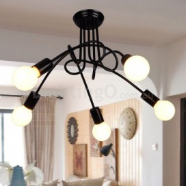 Black Country Metal 5 Light Chandelier