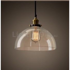 Retro / Vintage Pendant Light with Glass Shade