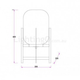 Modern/ Contemporary Metal Table Lamp with Glass Shade