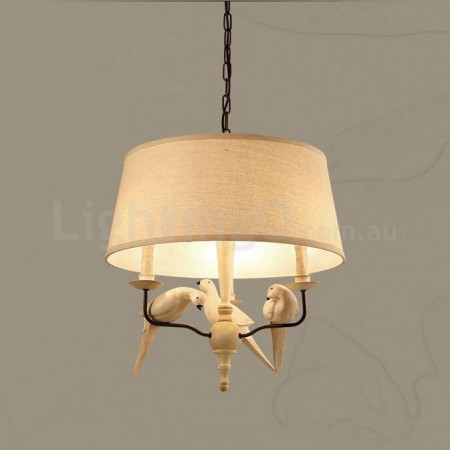 3 Light Rustic / Lodge Vintage Pendant Light