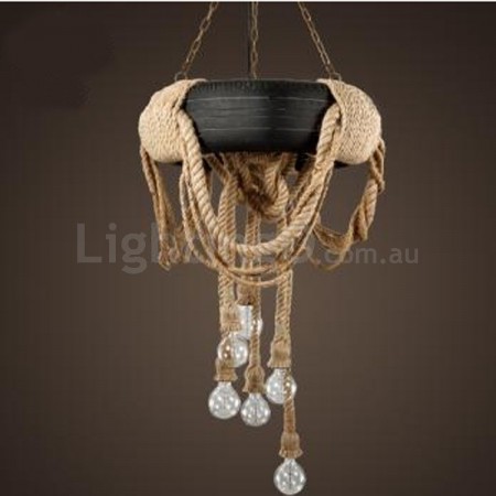 Country Vintage 6 Light Pendant Light