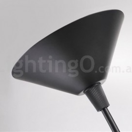 Black Metal Hat Shape 1 Light Retro / Vintage Pendant Light