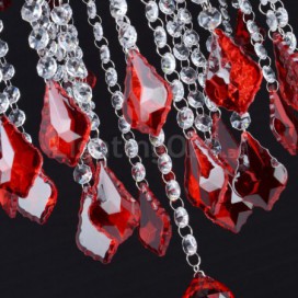 12 Light Red Candle Style Crystal Chandelier