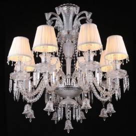 8 Light Clear Candle Style Crystal Chandelier