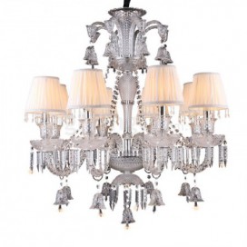 8 Light Clear Candle Style Crystal Chandelier