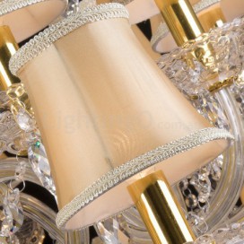 30 Light (15+10+5) 3 Tiers Gold Candle Style Crystal Chandelier