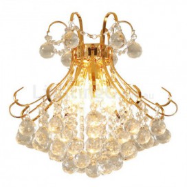 3 Light Gold Candle Style Crystal Chandelier