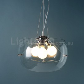 3 Light Modern/Contemporary Glass Pendant Light