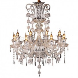 6 Light Clear Candle Style Crystal Chandelier