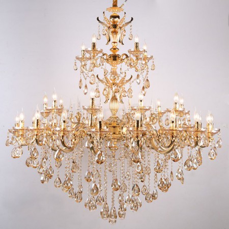 35 Light (20+10+5) 3 Tiers Zinc Alloy Gold Chandelier