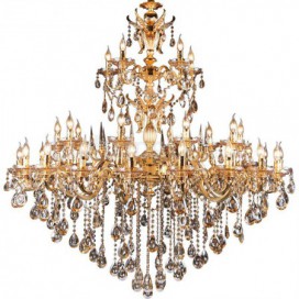 35 Light (20+10+5) 3 Tiers Zinc Alloy Gold Chandelier