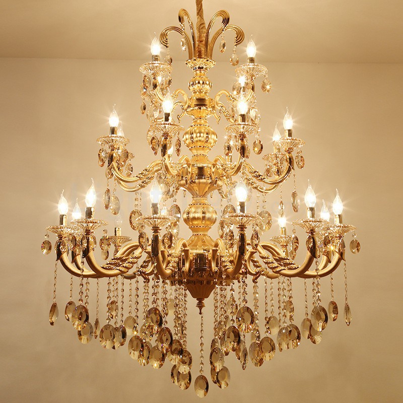 24 Light 12 8 4 3 Tiers Zinc Alloy Gold Huge Chandelier LightingO   24 Light 1284 3 Tiers Zinc Alloy Gold Huge Chandelier 