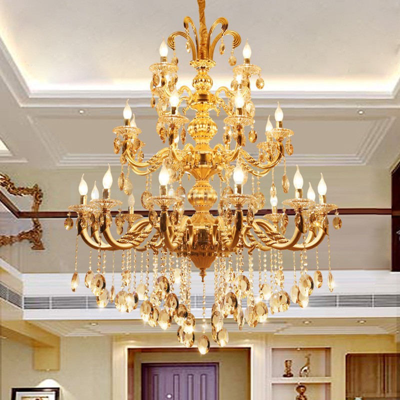 24 Light 12 8 4 3 Tiers Zinc Alloy Gold Huge Chandelier LightingO   24 Light 1284 3 Tiers Zinc Alloy Gold Huge Chandelier 