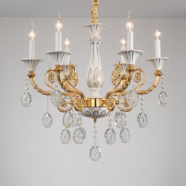 6 Light Ceramics American Zinc Alloy Modern Gold Chandelier